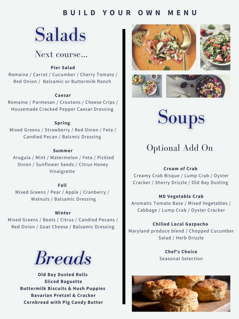 Onsite Catering Menu Page