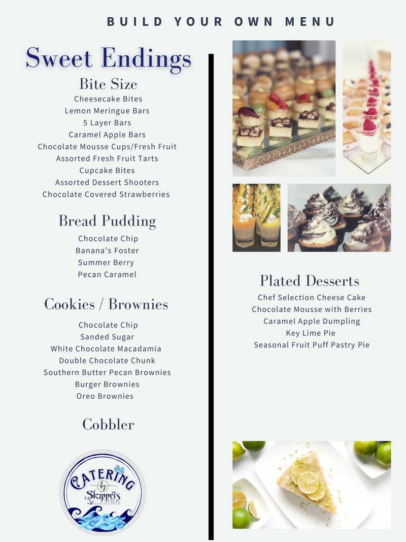 Onsite Catering Menu Page