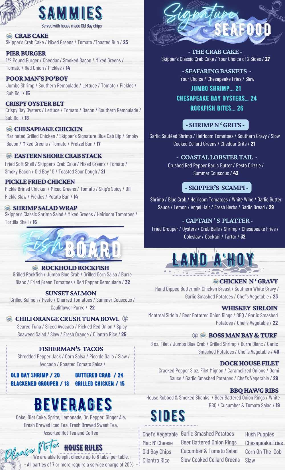 Dinner Menu
