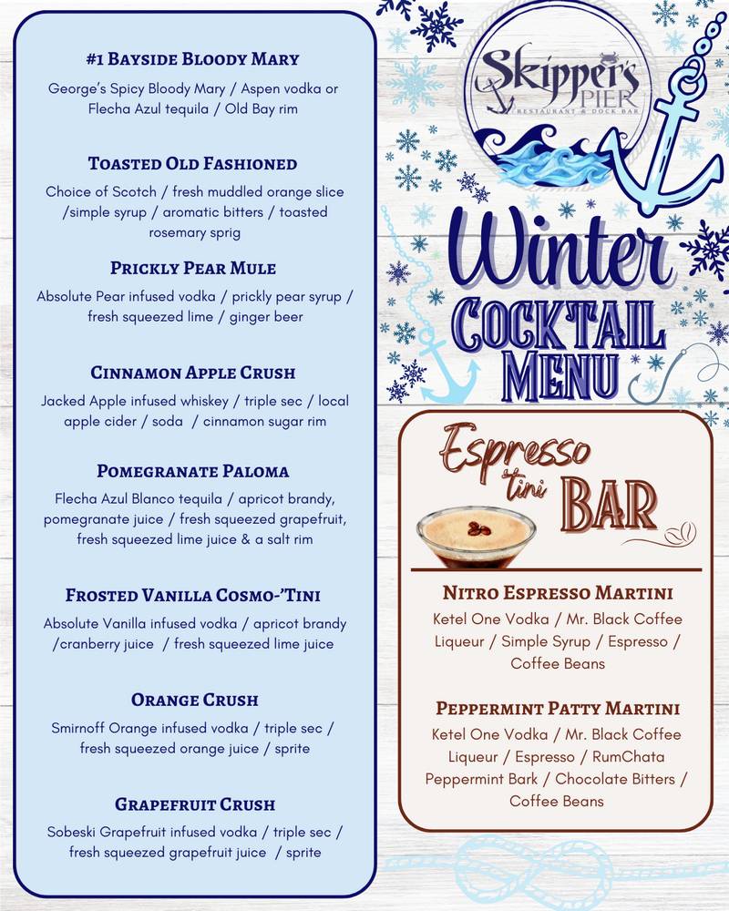 Beverage menu
